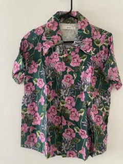G.V.G.V. シャツ 花柄 グリーン 半袖 アロハ リネンのサムネイル