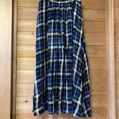 アメリカンホリック　チェック柄フレアロングスカート　M