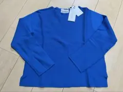 【新品未使用】オペークドットクリップ セーター　薄手 青