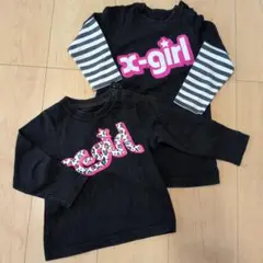 X-girl 長袖Tシャツ ワンピース 2枚セット　90cmのサムネイル