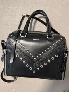 DIESEL ハンドバッグ スタッズ ブラックのサムネイル