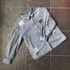 ANAP GiRL アナップ ガール デニム シャツ ダメージ ウォッシュ