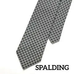 ★SPALDING　スポルティング　ネクタイ　チェック総柄　寒色のサムネイル