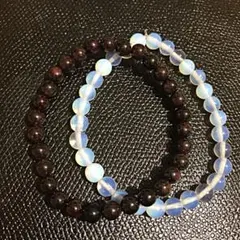 天然石 ブレスレット２本セット