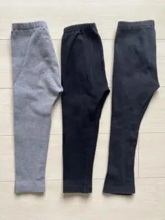 ユニクロ 100㎝ 10分丈リブレギンス ３枚セット