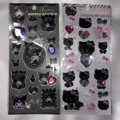 クロミ・ハローキティ キラキララインストーンシール２枚セット