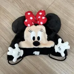 ミニーマウス 耳付きファー帽子 58cm