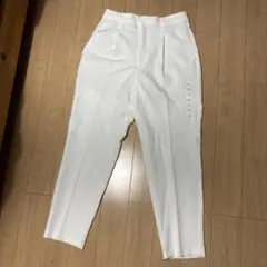 GU ジーユー ストレッチ テーパードパンツ White 白