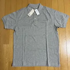 ユニクロ　グレー XL ポロシャツ 100%コットン
