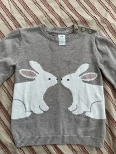 H&M ウサギ柄 ニットセーター 90 1歳　2歳