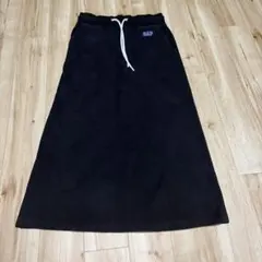 GAP スウェットロングスカート ブラックのサムネイル