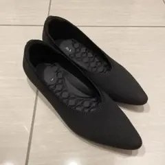 VIVAIA パンプス　ポインテッドトゥ　フラットシューズ　黒　41 超撥水