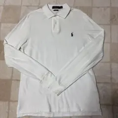 POLO RALPH LAUREN ホワイト長袖ポロシャツ　メンズレディース