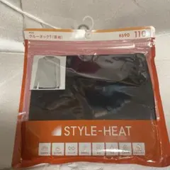 新品UNIQLO ユニクロ ヒートテック クルーネックt (長袖)黒110サイズ