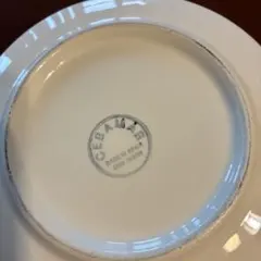 セラミック製青い花柄皿　灰皿