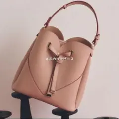 ②VIS ハートカット バッグ ピンク 巾着 大人ガーリー フェミ モテ系 通勤のサムネイル