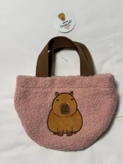 韓国CUカピバラのボアフリースミニトートバッグ