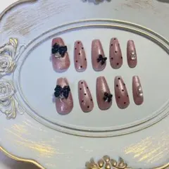 リボンデザイン ネイルチップセット