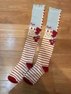未使用　シャーリーテンプル　ニーハイソックス　チェリーバスケット　22-24cm