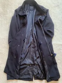 美品:RAGEBLUEミリタリーコートMネイビー スタンドカラー大人カジュアル