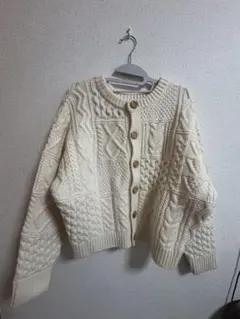 FREKSSTORE ケーブル編み　ウールニットカーディガン