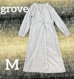 【新品未使用】ゲリラセール！grove 2way楊柳シャツワンピースM 羽織り