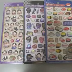 【正規品】和柄　ボンボンドロップシール　3枚　コンビニ不可　お相撲　忍者　寿司