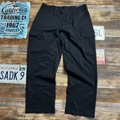 CINTAS ワークパンツ ブラック W34 L相当 カーゴパンツ　古着