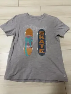 GAP キッズ Tシャツ スパンコール スケートボード グレー　130サイズ