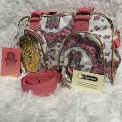 新品　レスポートサック MANOUSH コラボ 2WAYバッグ 花柄 ハムサ