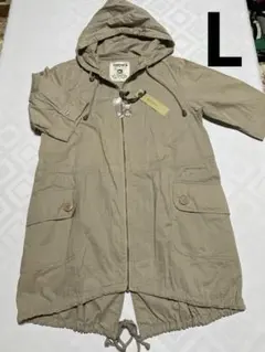 【新品未着用タグ付き】スミスアメリカン レディースL ベージュ薄手モッズコート