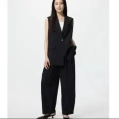UNIQLO ウルトラストレッチアクティブワイドパンツ ブラック M