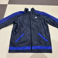 adidas ジップアップジャケット 黒/青