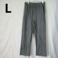 グレー ストライプ イージーパンツ　【L】海外輸入古着　1点もの