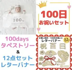 100日お祝いセット レターバナー12点