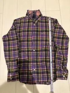 Tommy 長袖シャツ M 紫/黒/黄/赤チェック