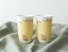 【新品未使用・箱付】Tiffany & Co. タンブラーピンクチューリップ2個