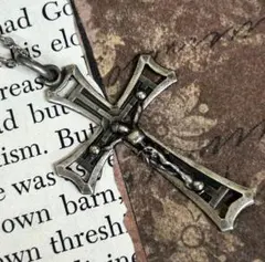 1930s〜　ヴィンテージクロス　十字架ネックレス　フランス　銀製