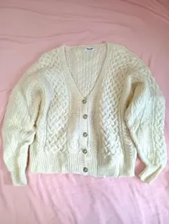 ケーブルニット カーディガン