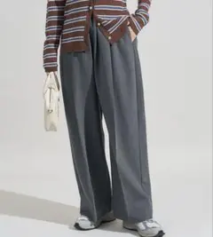 FREAK'S STORE スラックス　イージーパンツ　グレー