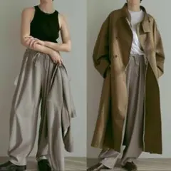 美品✨ETRE TOKYO キャバルリーツイルワイドパンツ　Sサイズ
