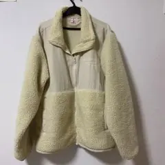 HONESTBOY フリースジャケット アイボリー　Lサイズ　古着