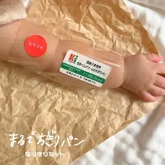 まるでちぎりパン！？かわいいなりきりラベルシール ｜ハーフバースデー｜月齢フォト