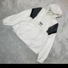 【美品】PUMA ナイロンジャケット M ホワイト ドローコード