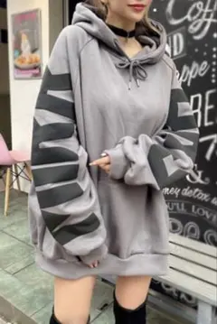 ミラーナイン　フード付きパーカー グレー 30%OFF】Embroidery zip hoodie/3color – MIRROR9