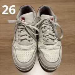 FILA オフホワイトレトロスニーカー　ユニセックス　26