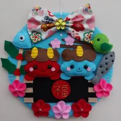 ハンドメイド・フェルト・リース・フレーム飾り　専用 ハンドメイド・フェルト・リース・フレーム飾り 専用 フェルトリース