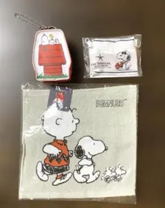 スヌーピー　ミニポーチ リストポーチ　タオルハンカチ　3点セット