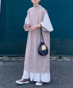 ハイネック ロングワンピース