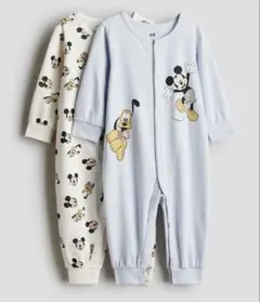 h&m カバーオールパジャマ　ミッキー　2着セット
